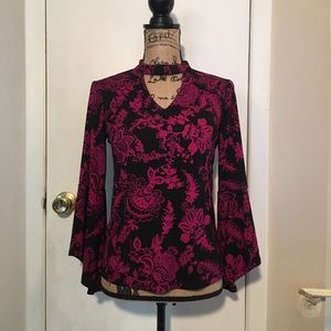 Stylish Purple & Black Top